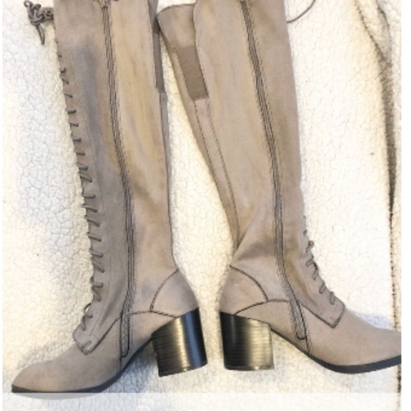 NWOB Qupid Lace up adjustable knee-high boots. These boots are fully loaded! Sta - Picture 3 of 9